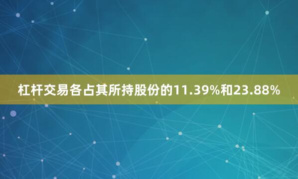 杠杆交易各占其所持股份的11.39%和23.88%
